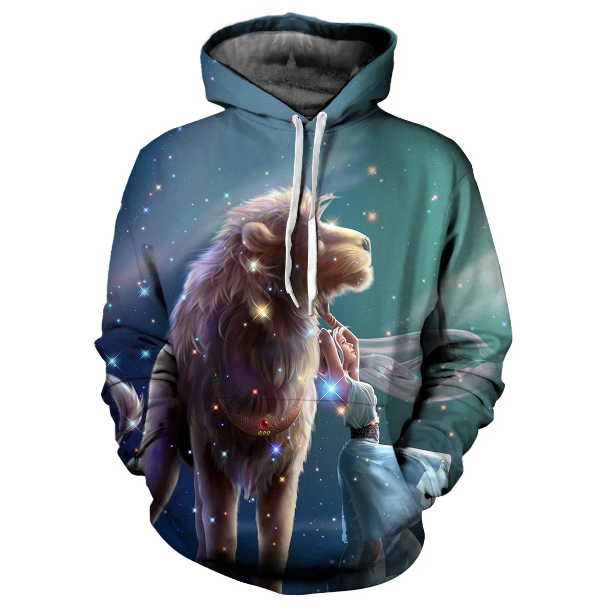 

2023 autumn and winter new men's funny casual pullover men and women 3D animal dragon hoodie selling full matching trend tops