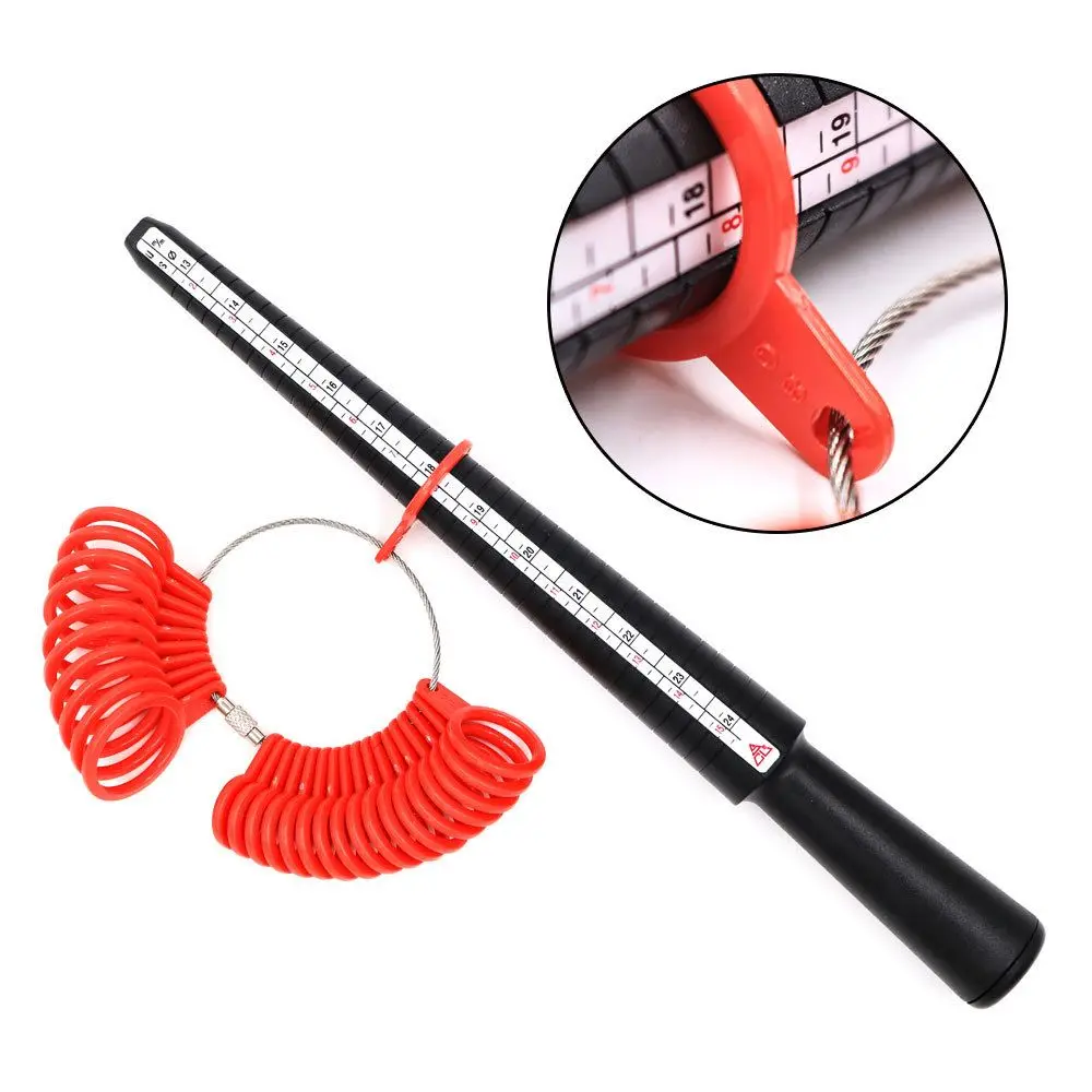 

Accessories Gauge Metal Professional Finger Ring Sizer US Size Jewelry Measure Tool Ring Sizer Tool