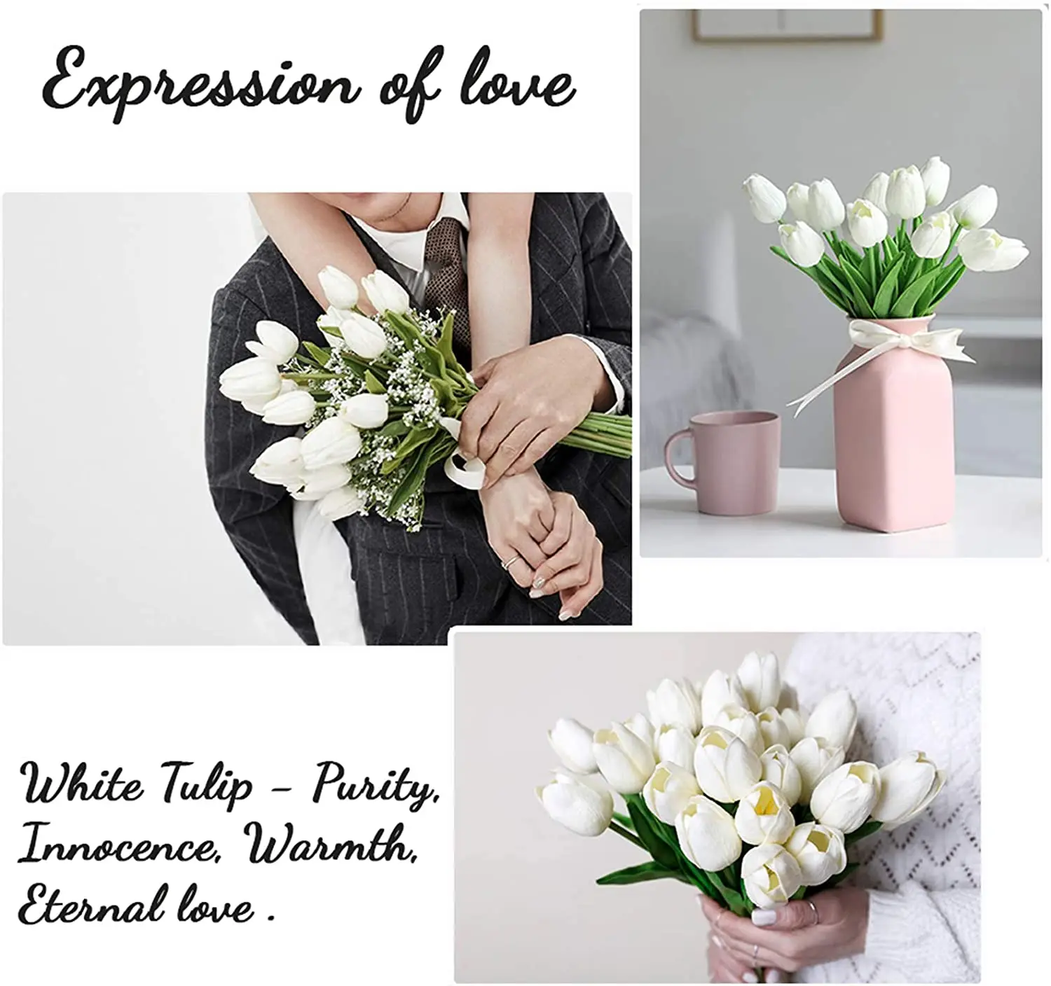 15 ~ 30 шт./лот тюльпан искусственный цветок настоящий букет для свадебного