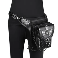 new punk chain bag skull head motorcycle ladies shoulder messenger bag waist bag male european and american style