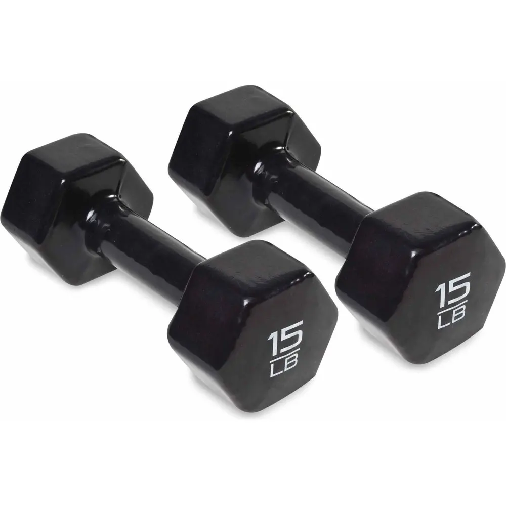 

Barbell Vinyl-Coated Dumbbell, 15 lb, Pair