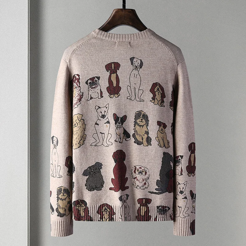 

2022 New Arrival Casual Pullovers Brand Clothing Sweater Men O-neck Cotton Printed Long Sleeve Youth Round Neck Autumn Knit
