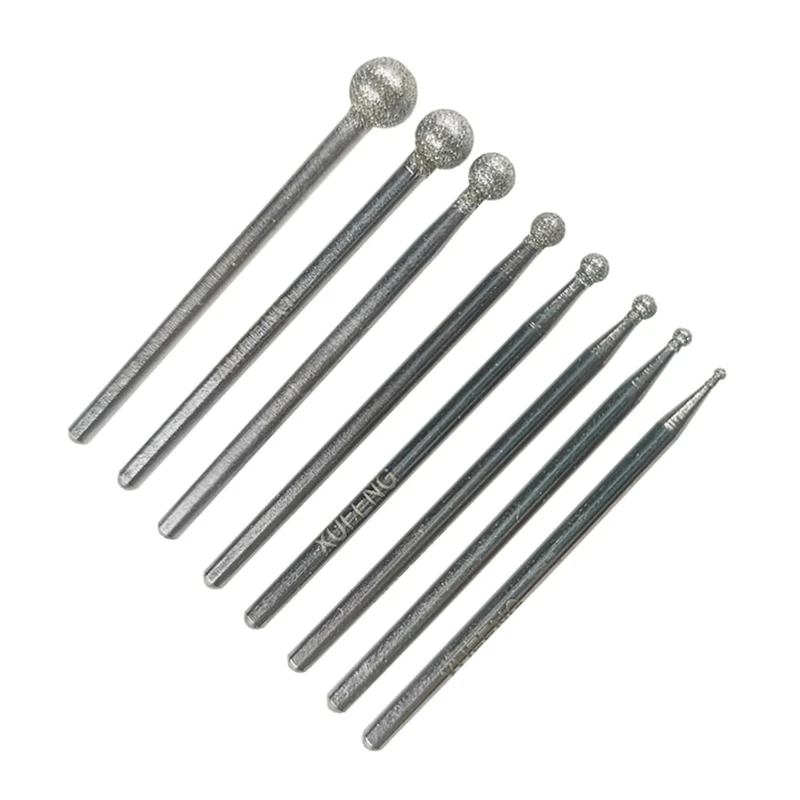 

Spherical Polishing Grinding Head Diamond Grinding Bits Rotary 2.35mm Shank