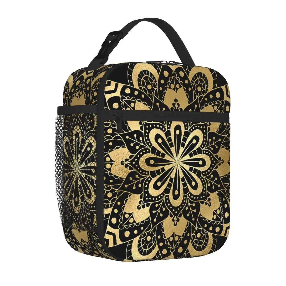 

Gold Mandala Insulated Lunch Bags Thermal Bag Lunch Boxes Cooler Thermal Lunch Box Lunch Tote Bag for Woman Kids Work