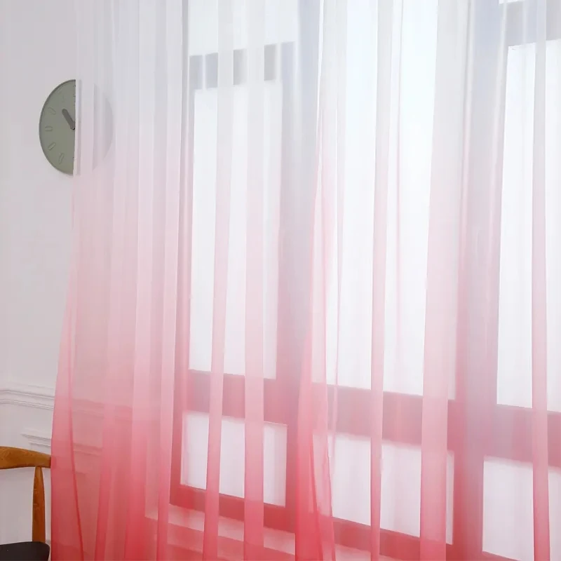 

Multi color window screen curtains, living room decorated with tulle curtains, bedroom, kitchen, hotel curtains