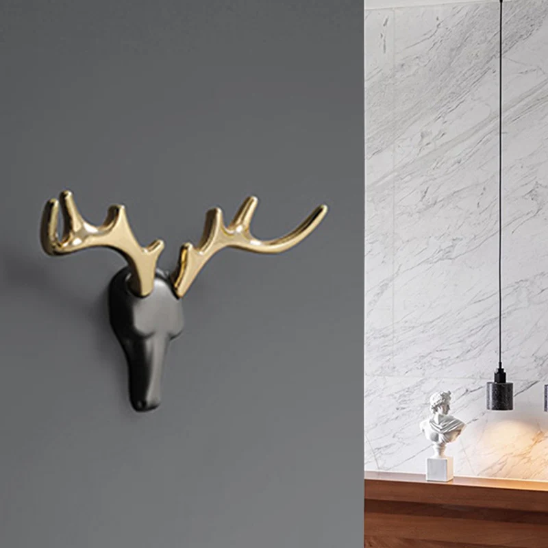 Крючок для пальто из сплава с оленьими рогами Ювелирное Украшение гостиной