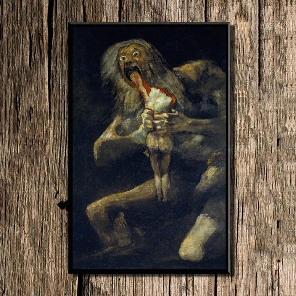 Плакаты Saturn Devouring His Son 1823 Картина на холсте настенные картины для украшения | Дом и