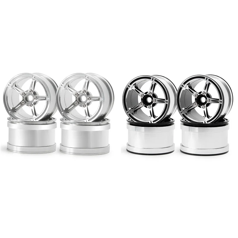 

2.2 Inch Metal Beadlock Wheel Rims Silver for Rc Car TRX4 SCX10 II Wraith 90048 RR10 RC Rock Crawler