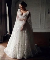 charming boho wedding dress a line v neck batwing sleeves appliquestea length bridal gowns custom for women vestidos de noiva