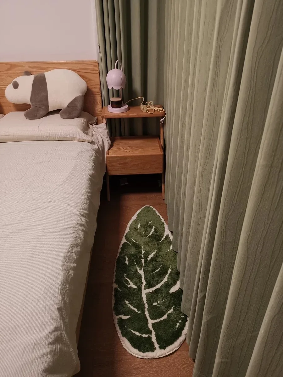 Alfombrilla esponjosa redonda lazo rosa suaves sofá cabecera felpa dormitorio estilotidosjos acogedora niña