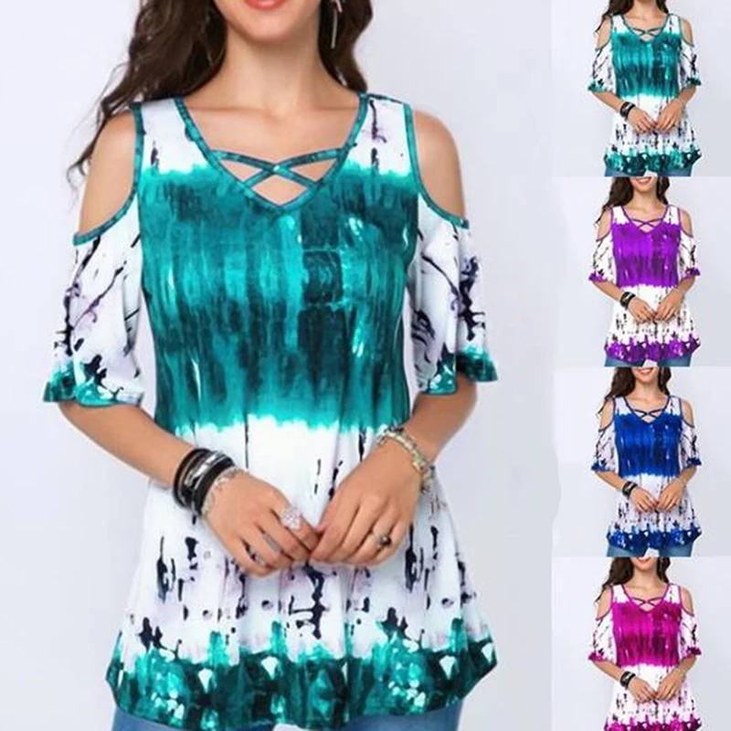 

Women's T Shirts Fashion Casual Clothes Off Shoulder Long Sleeve Tops T-shirt V-neck Tees Ladies T-shirt Loose New Cotton Shirts