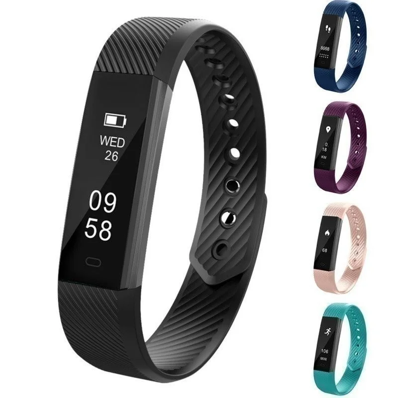 

Bracelet Fitness ID 115 Smart Bracelet Vibrating Alarm Clock Smart Watch Band For Fitness Smartband For IOS Android Freeshipping