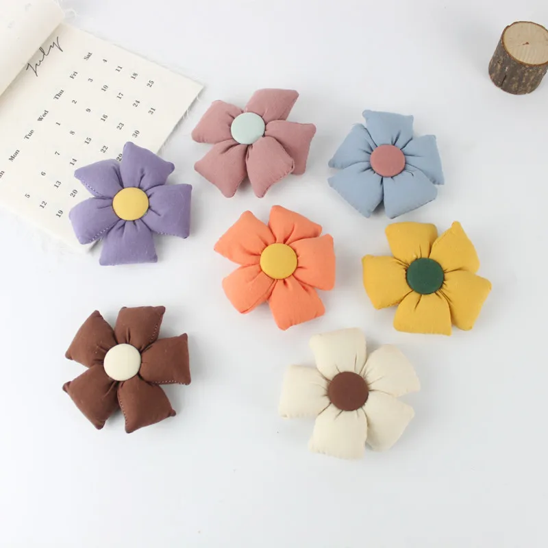 

Нашивки плюшевые с пятью лепестками, 6 шт./лот, аппликация для девочек, аксессуары для одежды и украшение сумки