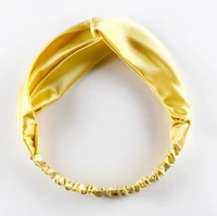 light luxury silk hair band comfortable elastic headband spot fashion ol solid color cross slip hair band hair accessories