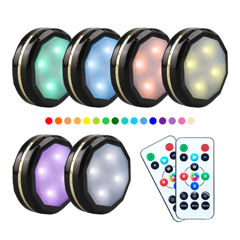 

Светодиодная лампа для шкафа, приглушаемый ночник с таймером и USB-зарядкой, 16 цветов