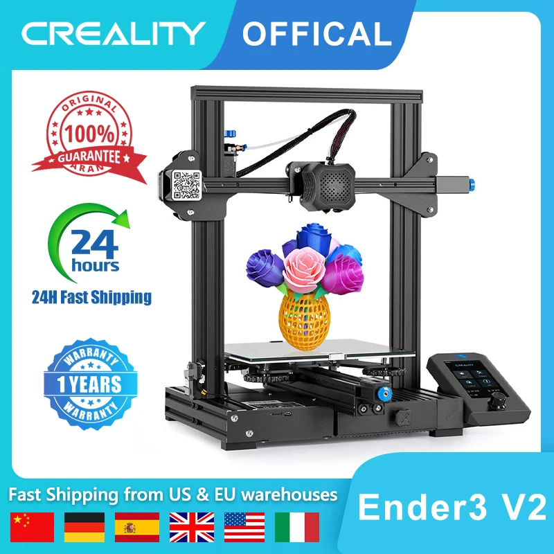Модернизированный 3D-принтер CREALITY Ender 3 V2 с бесшумной материнской платой