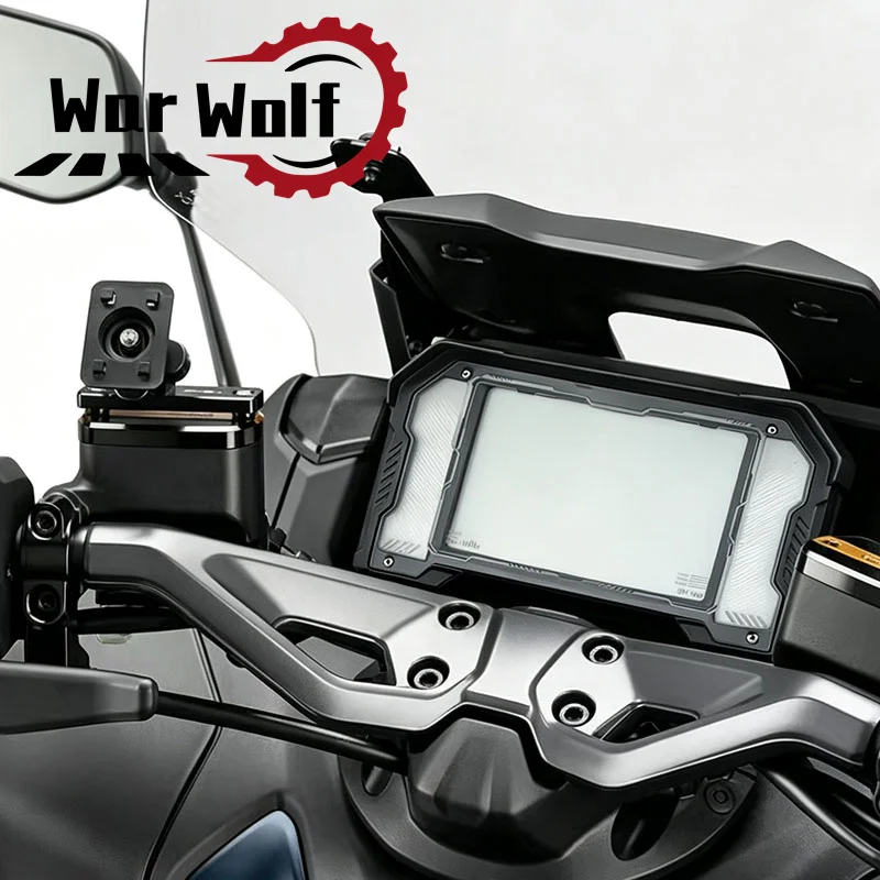 Фото Для Yamaha TMAX560 2022-2025 2026: Защитная декоративная накладка на приборную панель/экран, запчасти для мотоциклов №1