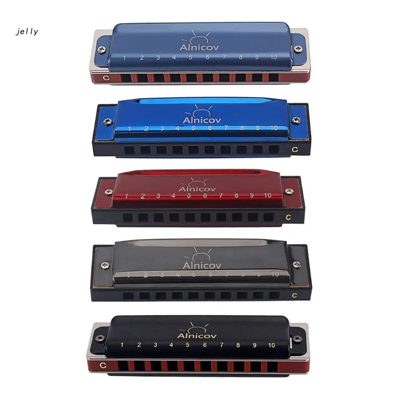 

448C Standard Harmonica Key-of-C, Blues Harps Mouth Organ 10 Holes 20 Tones Harmonica for Beginners and Professionals