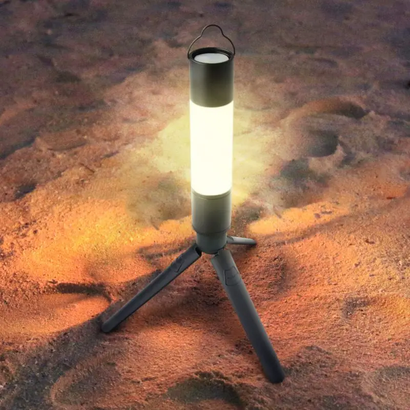 

LED Flashlight USB Rechargeable Torch Light Table Lamp Outdoor Camping Lantern 1800mAh Power Bank Portable Zoom with Tripod