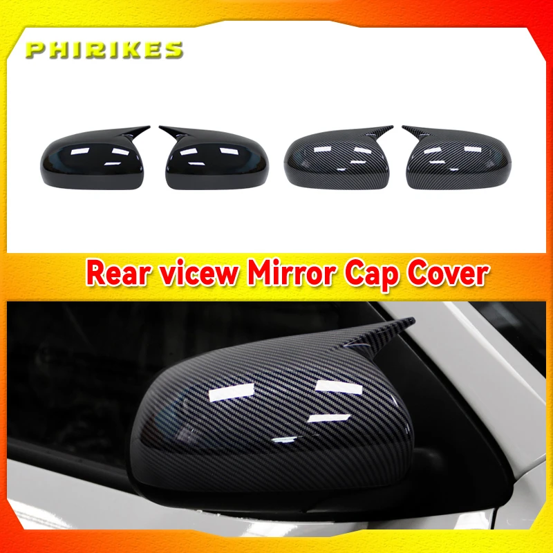 

For KIA K3 Cerato Forte 2009-2017 Carbon Fiber Car Exterior Body Side Door Rearview Mirror Cover Cap Shell Housing Sticker Trim