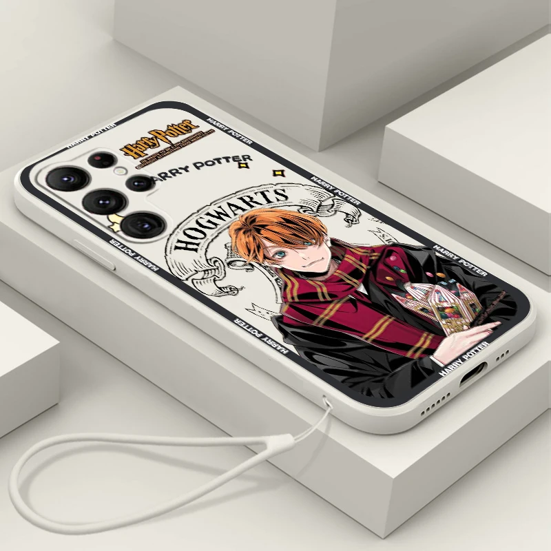 

Harries Wand Potters Fashion Phone Case For Samsung S23 S22 S21 S20 FE S10 Plus Lite Ultra 5G Funda Liquid Rope Soft TPU Cover
