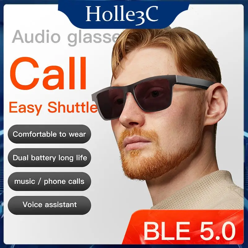 

2 In 1 Uv Protective Audio Eyewear Widely Compatibility Durable Bt5.0 Wireless Music Headset Eliminate Glare Button Control