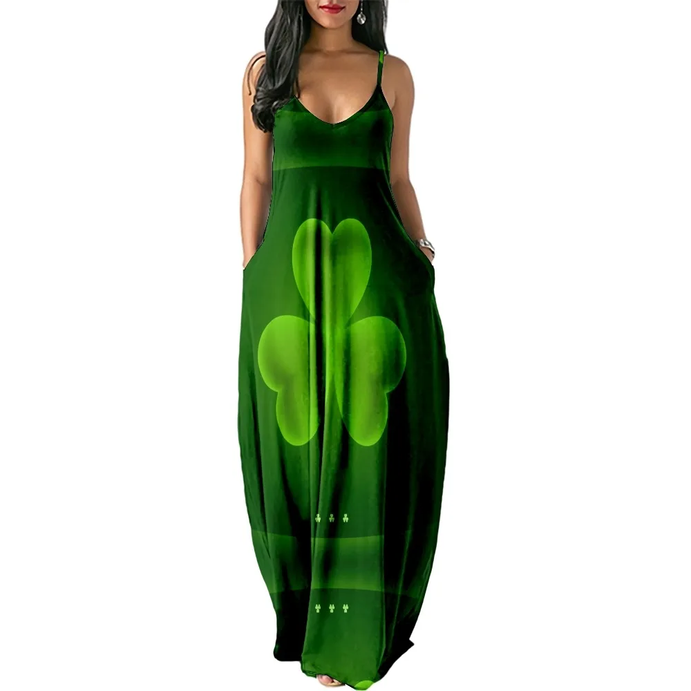 

Fashion Comfort Graphic Print Slip Dress St. Patrick's Day Slip Dress Women's Plus Size