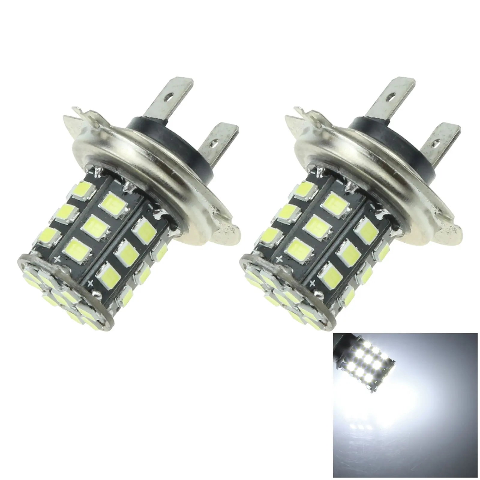 2X белая Автомобильная Передняя фотовспышка H7 задняя 33 излучателей 2835 SMD