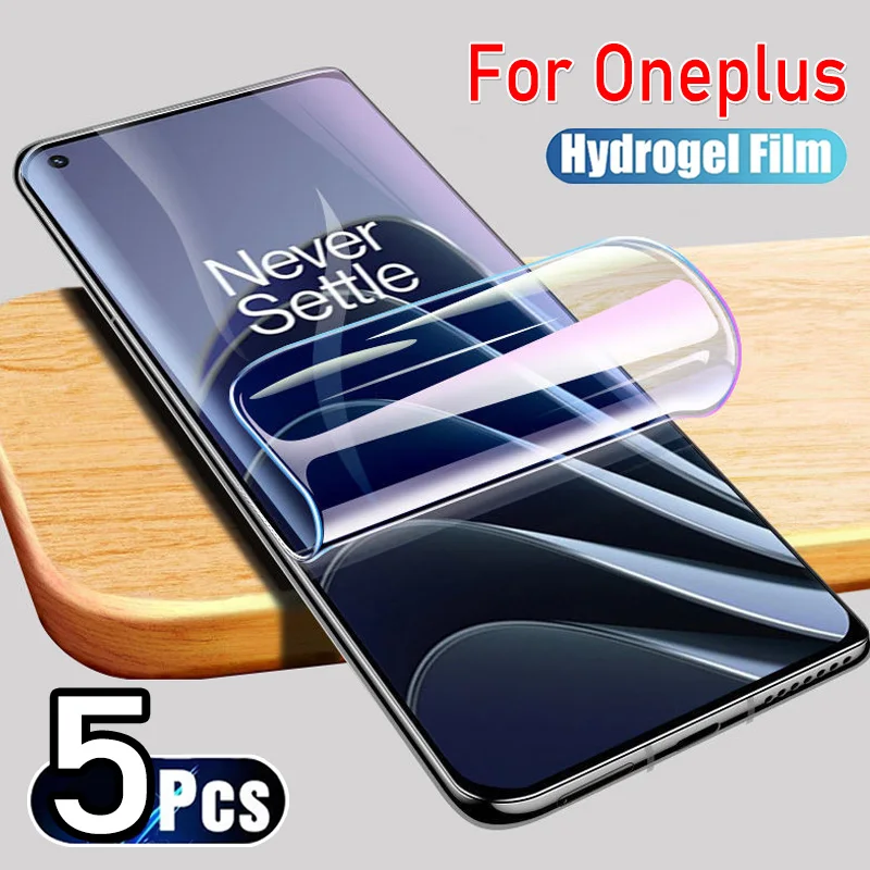 5Pcs Hydrogel Film For OnePlus 11 10T 9RT 10R 10 Pro Screen Protector For OnePlus 8 T 7T Nord 2T CE 2 Lite 5G ACE Pro Gel Film