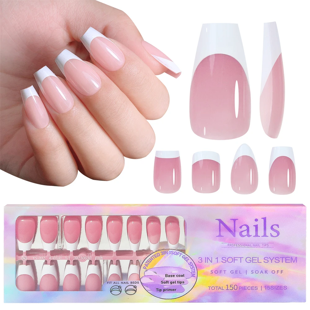 

False Nails Wear-resistant And Durable 5 Paragraph Transparent Nail Nail Supplies Nail Reusable Transparent Color Wear Nail