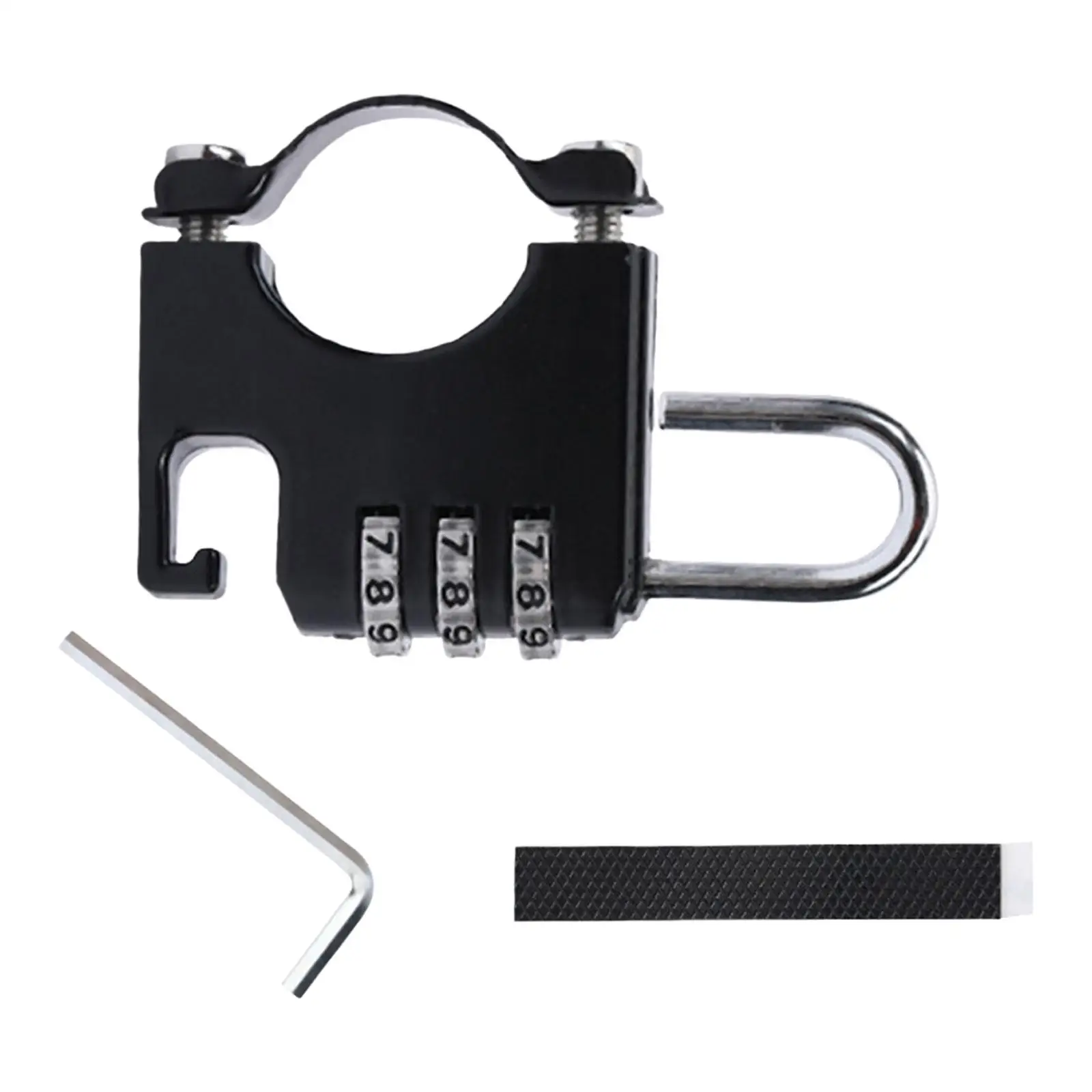 

Замок для шлема с высокой степенью безопасности, многоцелевой навесной замок с простым набором кодов для велосипеда, Уличное оборудование для мотоцикла