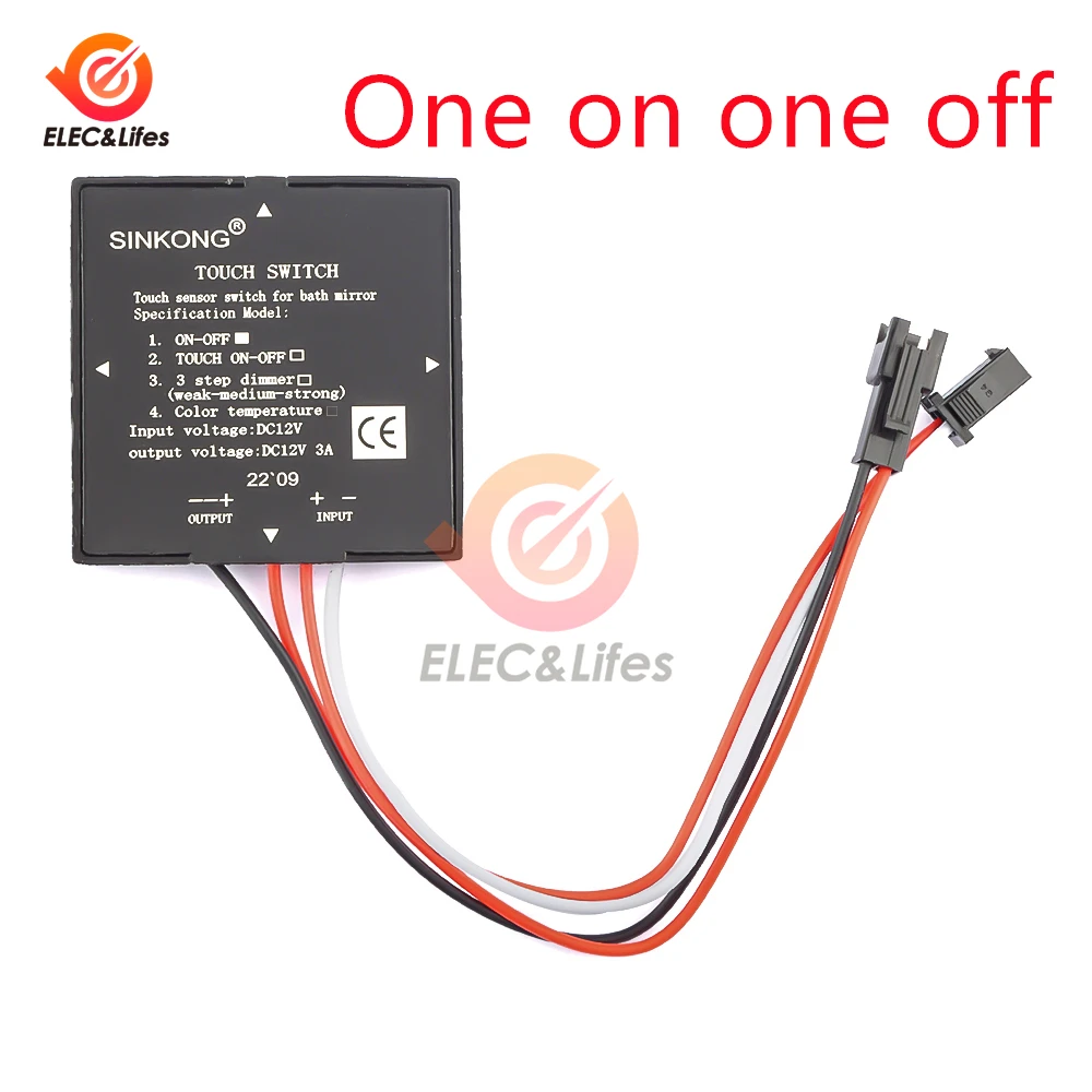 

Светодиодный сенсорный переключатель для зеркала в ванной комнате, 5-12 В