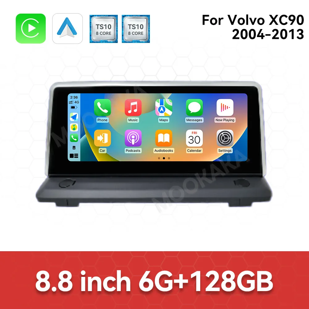 

Android 14 для Volvo XC90 2004-2013 Автомобильный радиоприемник Мультимедийный видеоплеер Навигация GPS 4G WIFI Carplay Android Auto 360 камера