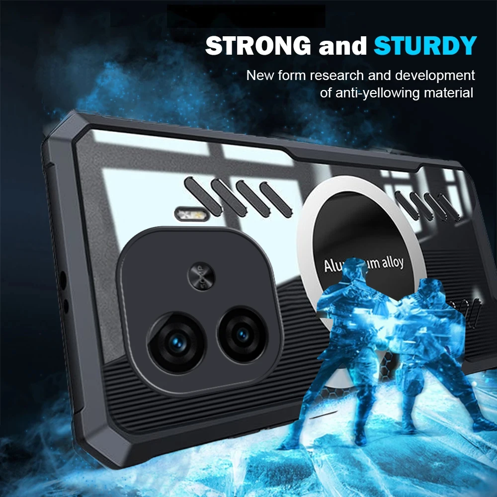 Rzants ЧЕХОЛ ДЛЯ VIVO IQOO Z9 5G теплоотвод Магнитный чехол прозрачный тонкий для телефона