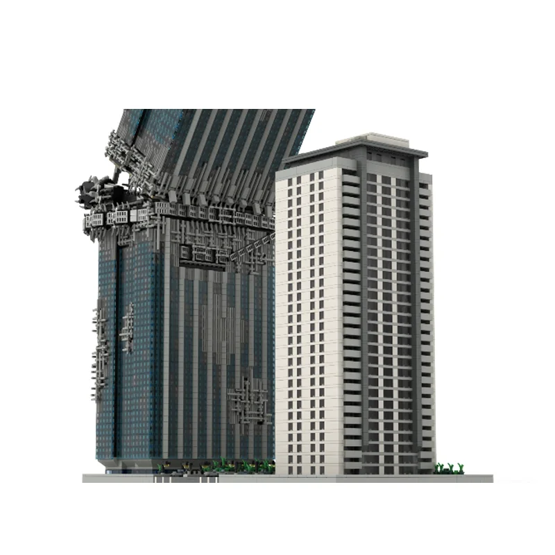 13196 шт. MOC креативный город вид на улицу небоскрень складной восстановленная