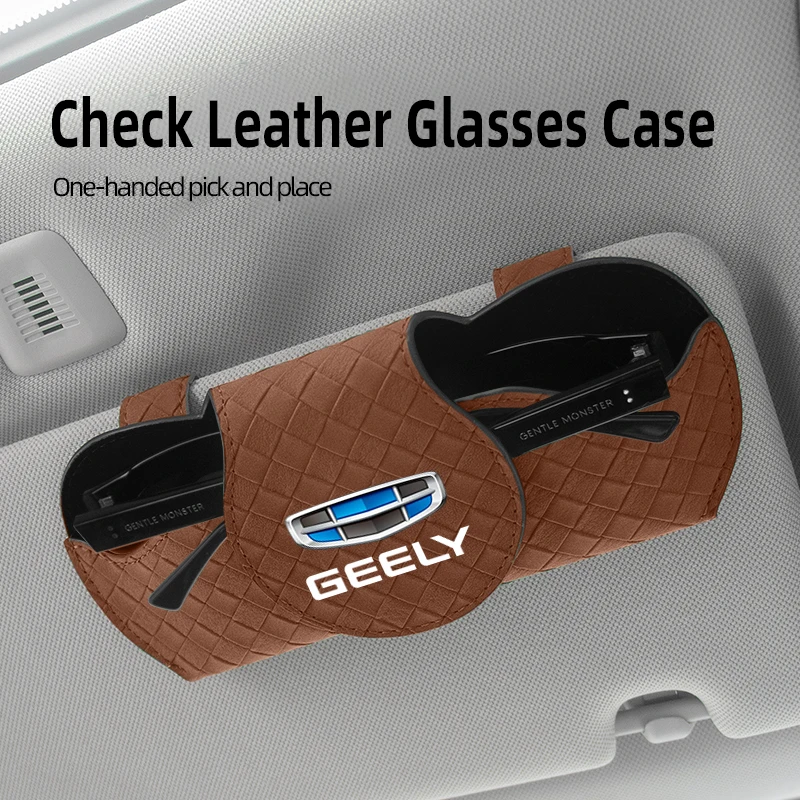 

Car Interior Glasses Clip Auto Sun Visor Sunglasses Holder For Geely Geometry C 2021 GX3 EC7 EC8 X7 CK LC Panda MK Atlas Azkarra