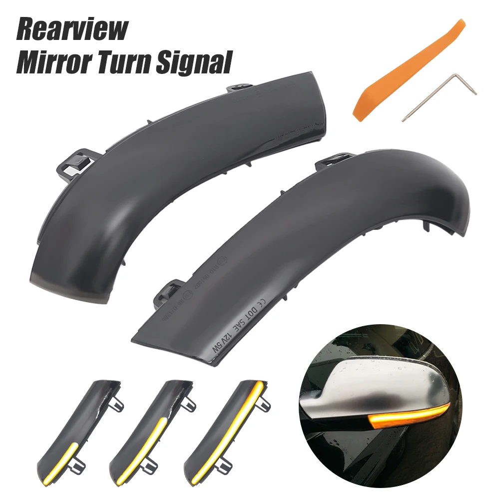 

2Pcs 3528SMD Rearview Mirror Turn Signal Flowing Water Indicator For Volkswagen Golf 5 MK5 GTI EOS Jetta Passat Sharon Skoda