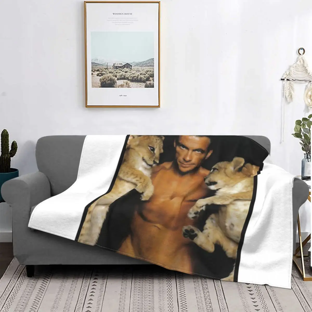 

Manta с капюшоном Жан-Клода Ван-даме для кошек, colcha-para cama a cuadros, toalla