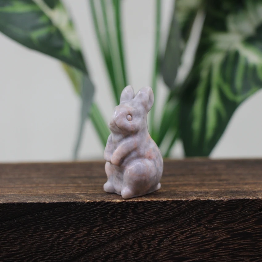 

Розовый кварц статуэтка кролика