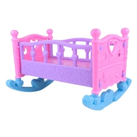 rocking cradle bed doll house toy furniture for baby doll accessories girls toy gift baby shower gift girls toy