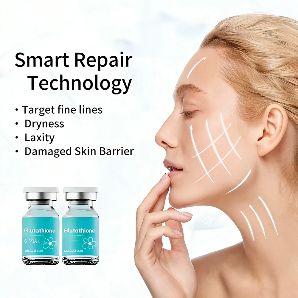 Фото Осветляющая ампульная эссенция с глутатионом 10 мл × 5 шт. - Глубоко увлажняющая сыворотка для эластичности кожи №2