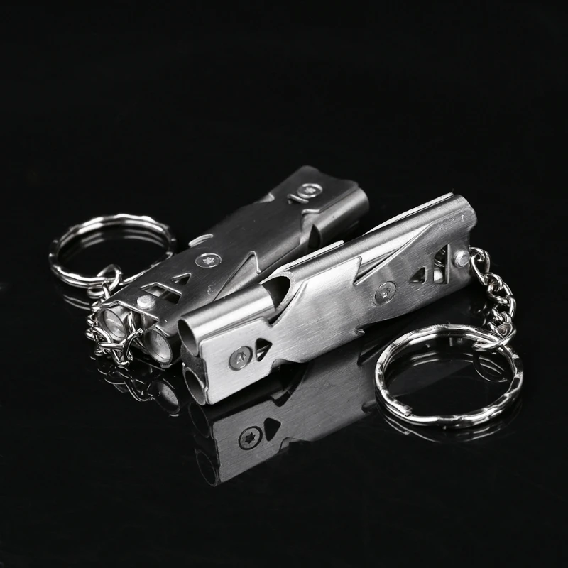 

Спасательный аварийный свисток с двойными трубками, высокий децибел, аксессуары для улицы