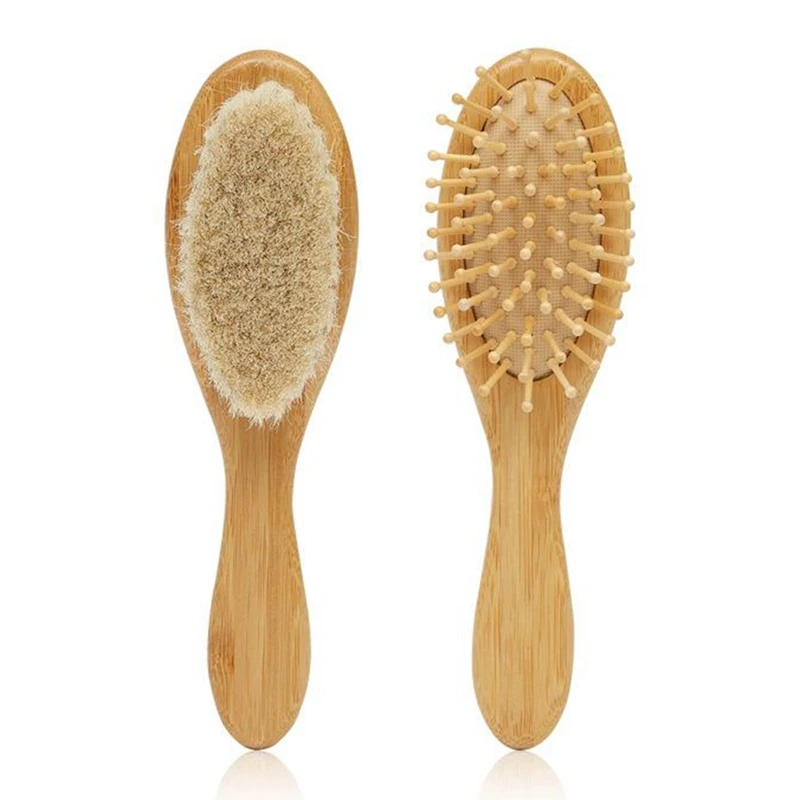 

2 Pieces Of Baby Massage Comb Children's Suit Personal Care Air Cushion Bamboo Wood Wool Comb