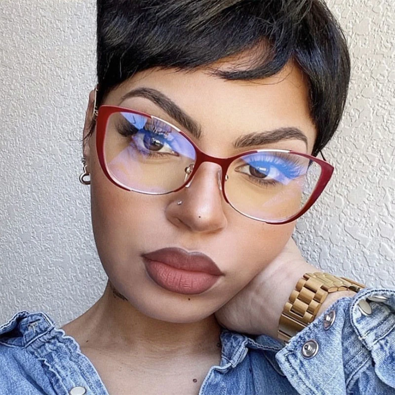 

Женские винтажные оптические очки «кошачий глаз» с защитой от сисветильник