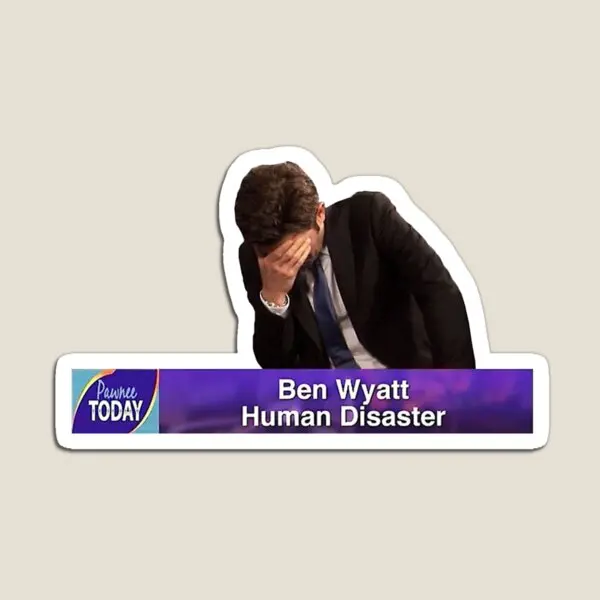 

Ben Wyatt Human Disaster Magnet Stickers Toy Refrigerator Cute Holder Decor Baby Magnetic for Fridge Organizer Children Kids