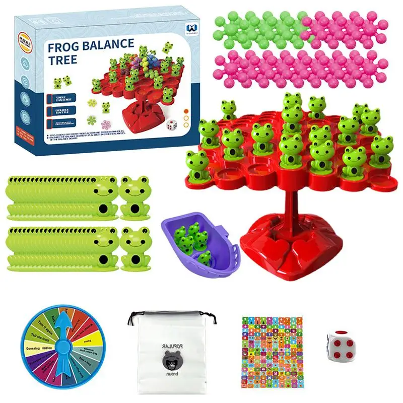 

Montessori Math Toys Frog Balance Tree Educational Learning Leisure Parent-child Interaction Tabletop Game Toys For Kids