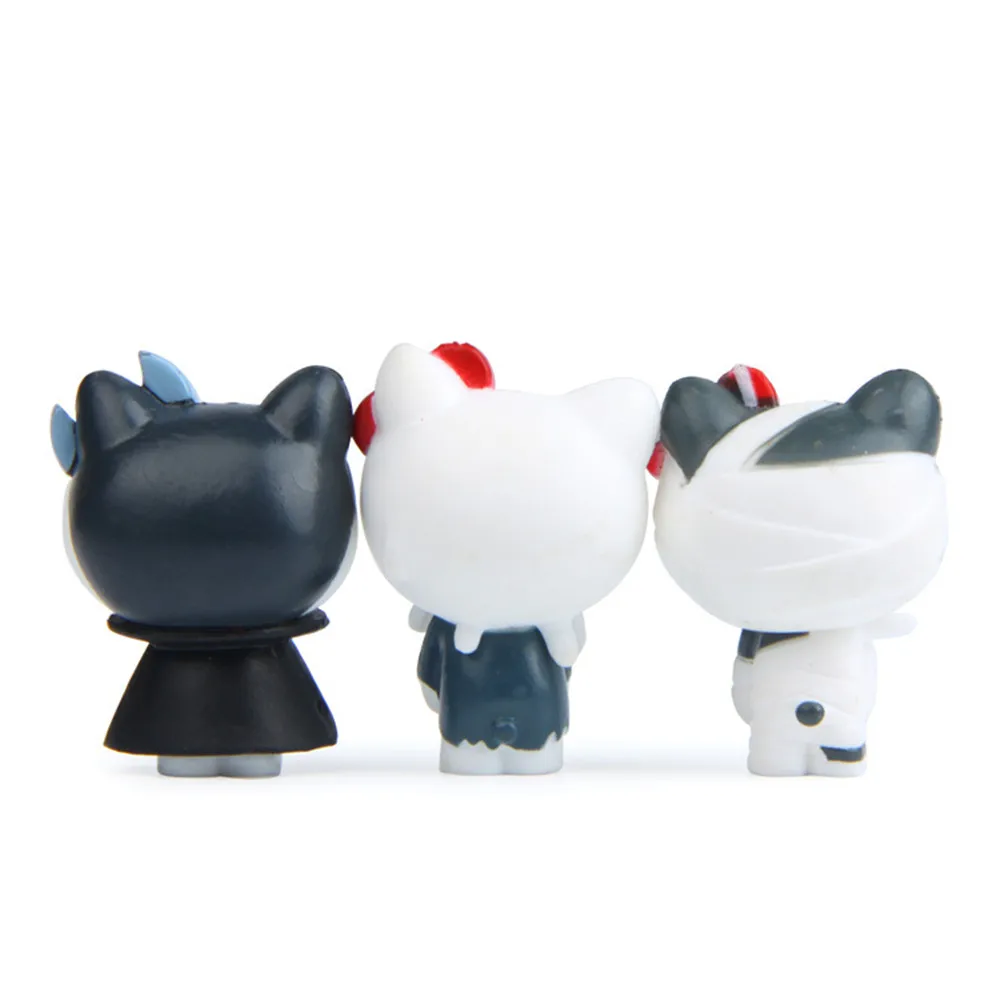 Экшн-фигурки Hello Kitty игрушки 4 см ведьма КТ кот ПВХ фигурки куклы Sanrio Хэллоуин