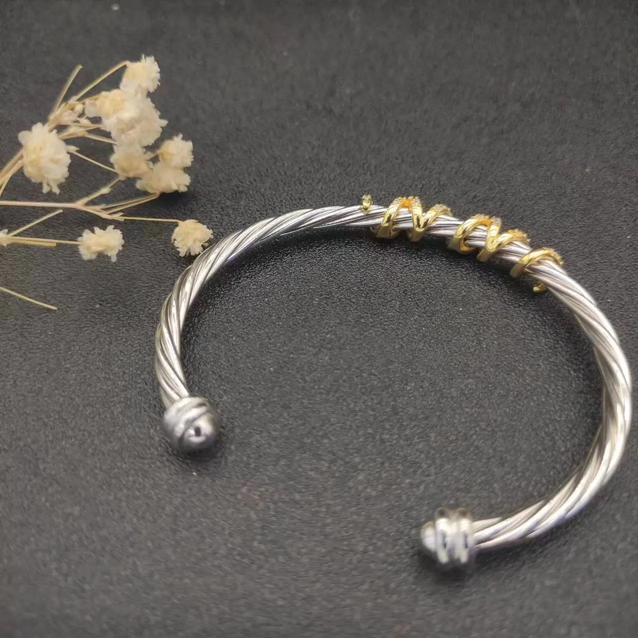 David Yurman Cable Classic bracelet Sterling Silver Twist thread set Classic fashion wholesale