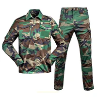 tactical uniform military army bdu outdoor training hiking hunting clothes airsoft sniper ghillie suit combat shirt pants set