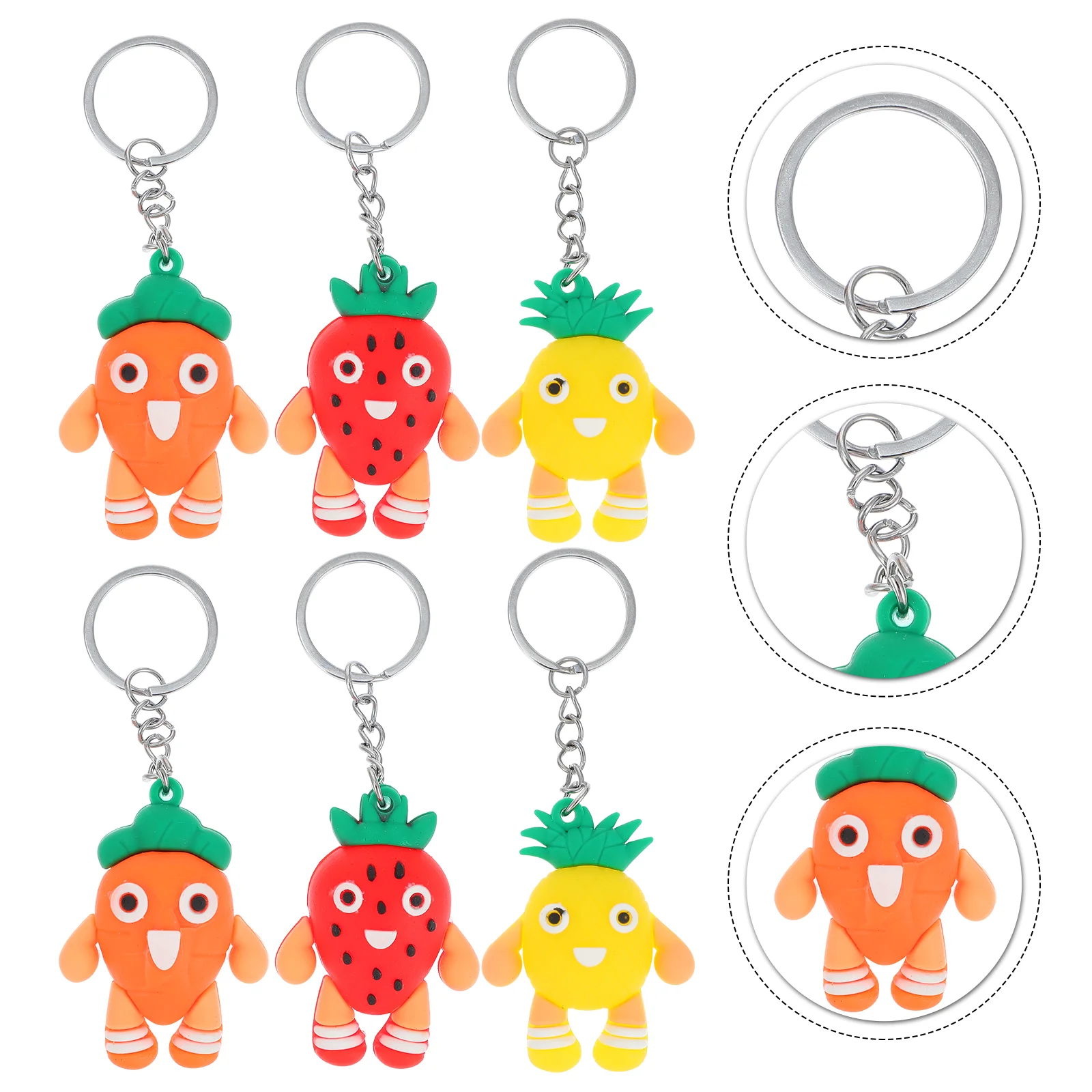 

Keychain Strawberry Key Fruit Charm Christmaspendant Pendants Charms Ring Keychains Toy Handbag Keyring Cute School Novel